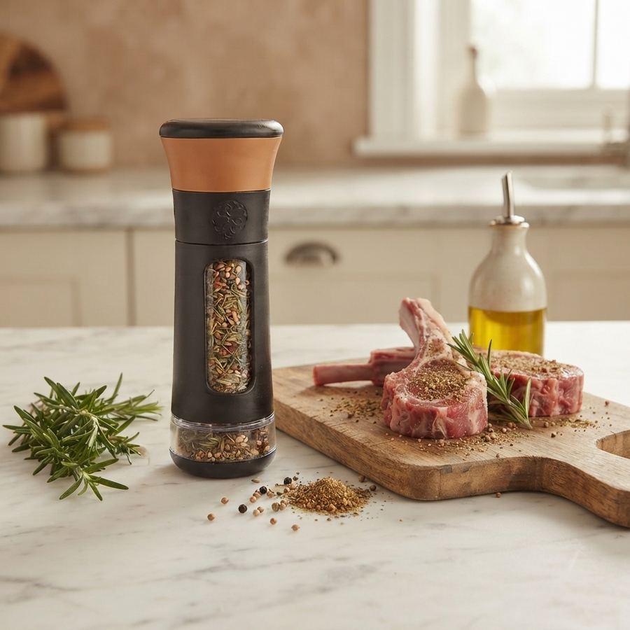 Dried herbs and spices suitable for grinding